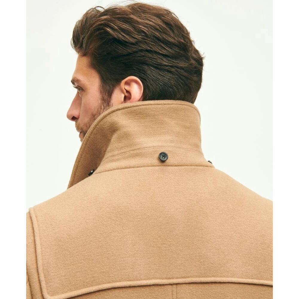 Brooks Brothers Camel Wool Duffle Coat M Hooded Toggle Winter Jacket NWOT - Picture 12 of 12